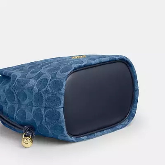 Coach Denim Faye Mini Drawstring Bag - Picture 6 of 7